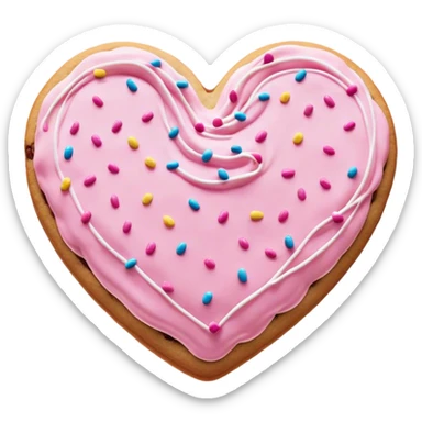 Cookie heart twins  sticker