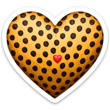 leopard print heart sticker