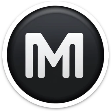 Black Circle with MB written on it sticker