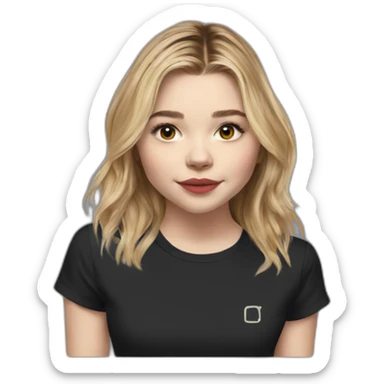 chloë grace moretz wearing tee sticker