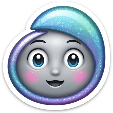 vamp glitter gray sticker