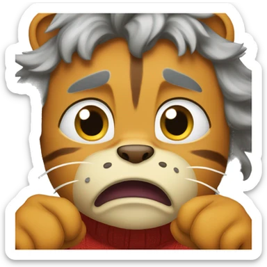 Angry Daniel tiger sticker