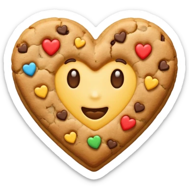 cookie heart shape sticker