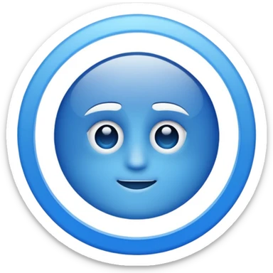 Verificación Azul lines del centro blancas sticker