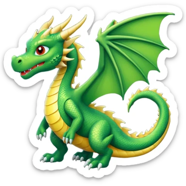 a dragon flying sticker