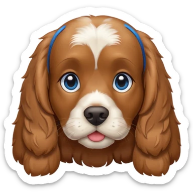 Cocker spaniel with blue eyes sticker