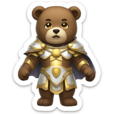 Heavenly bear of power sticker