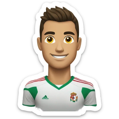 Cristiano Ronaldo with portugal shirt PNG sticker