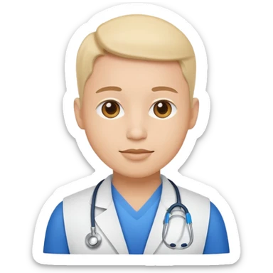 generate a flat image icon for AI Health Expert sticker