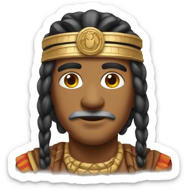 chief emoji with Brahmin cartoon sticker