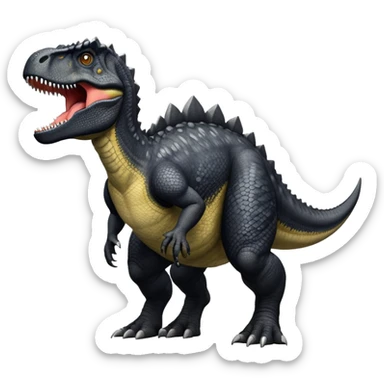 Fully black giganotosaurus with one tail sticker