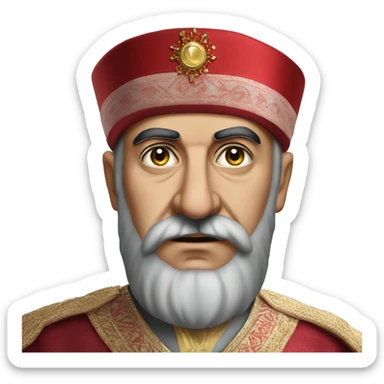 Turkish Sultan photorealistic serious sticker