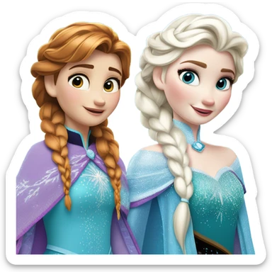 elsa and anna frozen sticker
