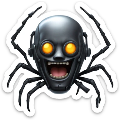 Dark-Techno-Cyberpunk-Industrial-Bass Joyful Spider Emote sticker