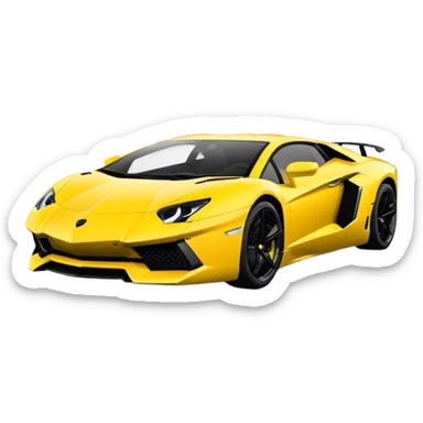 Lamborghini Aventador - Lamborghini (Model Year: 2021) (Iconic colour: Yellow) sticker