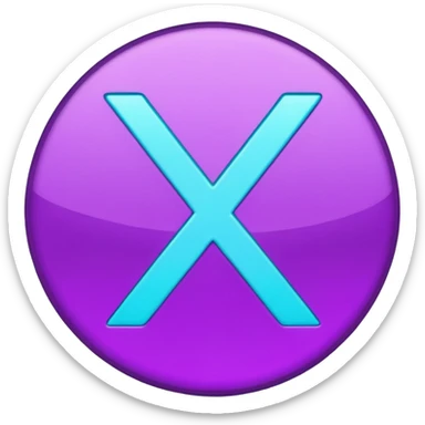 Purple and Cian symbol X twitter sticker
