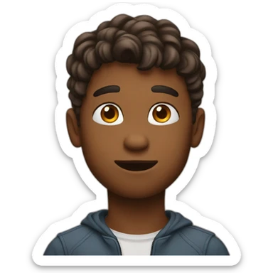 boy think about his girlfriend sticker