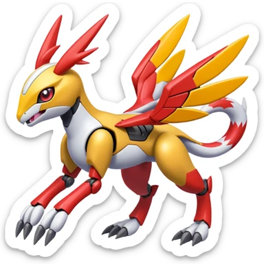 Meloetta-Latias-Rokusho-Metabee-Medabee-Medabot-Peppercat-Wargreymon-Protogen-Pokémon-Digimon-Fakémon-fusion-hybrid-creature sticker