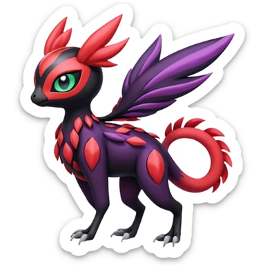 Meloetta-Yveltal-Noibat-Pokémon-Fakémon-fusion-hybrid-creature sticker