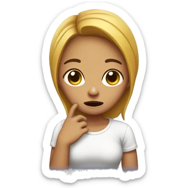 tummy ache girl  sticker