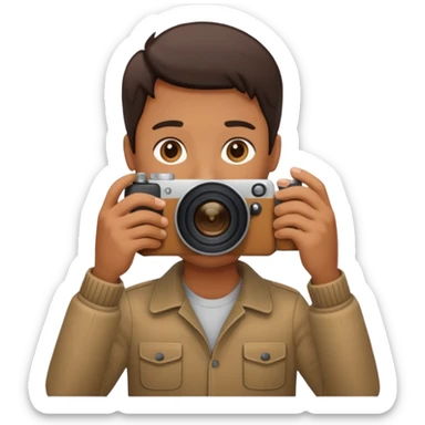 photographer taking a picture facing away from me sticker