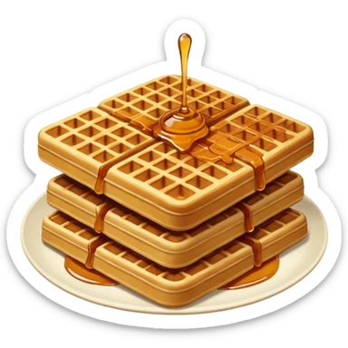 waffles with maple syrup sticker