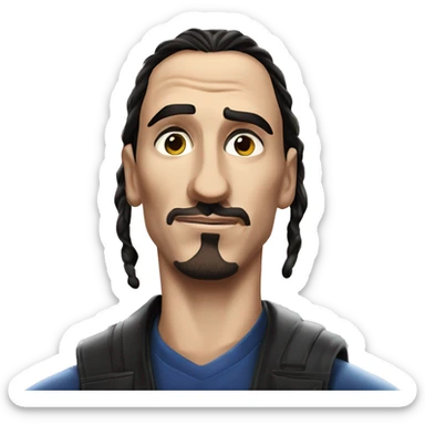 IKEA co-worker of the month Zlatan in Marvel Avengers style, oil paint, mysterious eyes, intricate lips, masterpiece portrait , odd perspective, beautiful, desirable, logical sticker