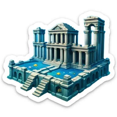 The Lost Island of Atlantis sticker