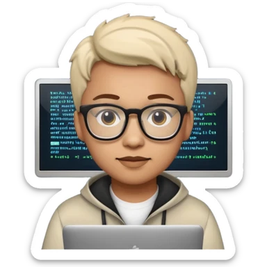 Black web developer  sticker