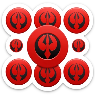 i want a red sith empire . roblox clan based imagine were the logo is a red cirlce with differet desings in it sticker