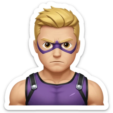 hawkeye marvel superhero headshot sticker