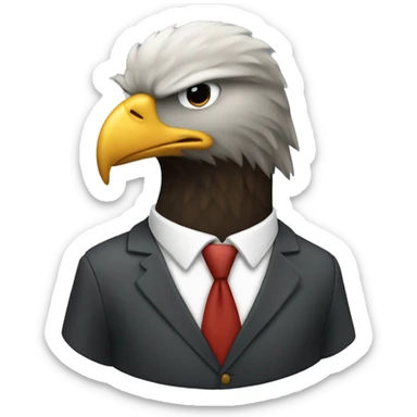 Bald Eagle in a Business Suit like a stock trader sticker