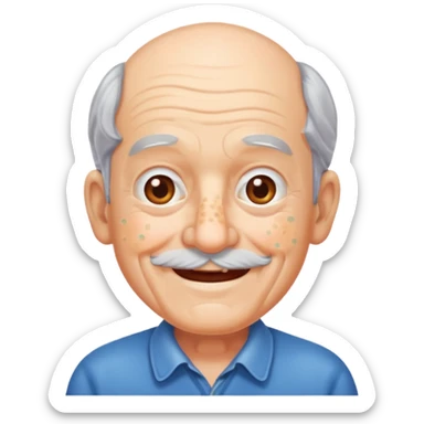 Make me a grampa with pimples sticker