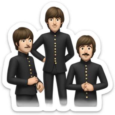 the Beatles four guys sticker