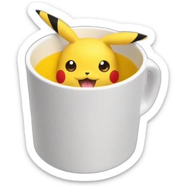 Pikachu cup with two holders sticker