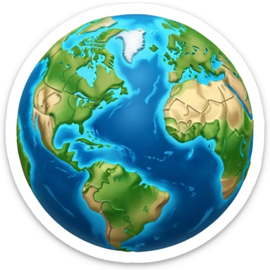 3d planet Earth sticker