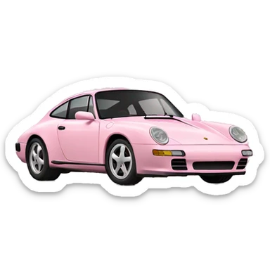 Light pink Porsche  sticker