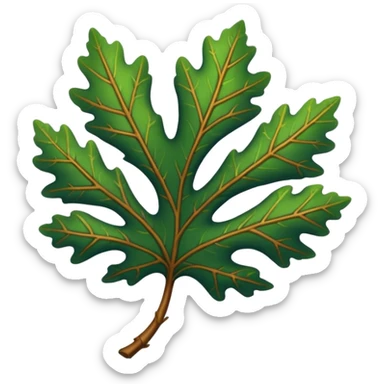 A sturdy oak leaf with deep green veins.































































 sticker