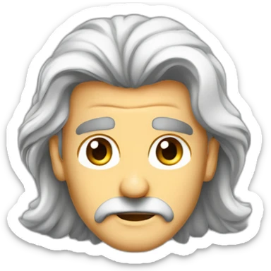 long hair desparado antonio banderas cartoon wearing shirt sticker