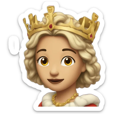A beautiful and unhappy queen searching for happiness sticker