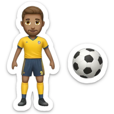 jugador de futbol con balon  sticker