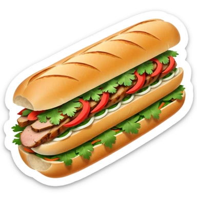 traditional banh mi with char grilled pork sticker