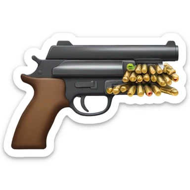 Riffle gun with so many bullets sticker