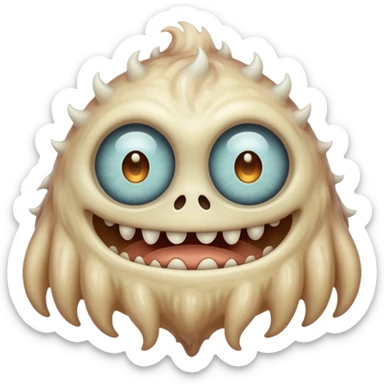 Beige fog monster   sticker