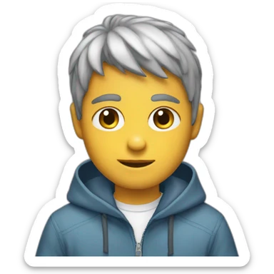 boy in y2k clothes sticker