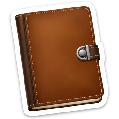 Brown cowhide journal sticker