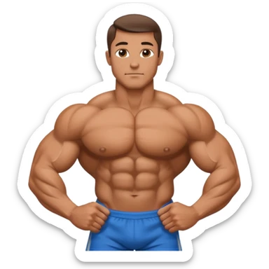 Bodybuilding side chest pose sticker