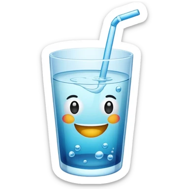 copo com água com gás sticker