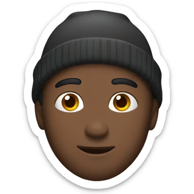 Guy with a beanie sticker