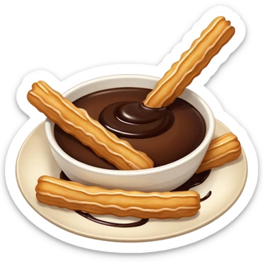 churros and chocolate sauce sticker